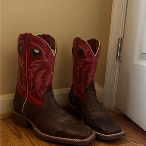 Stylish Red and Brown Western Boots